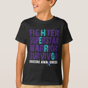 Kampf Überlebende Selbstmord Bewusstsein psychisch T-Shirt