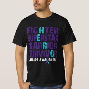 Kampf Überlebende Selbstmord Bewusstsein psychisch T-Shirt