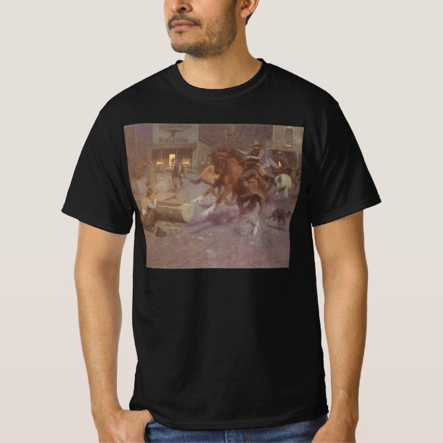 Kampf um Bill Gollings Roundup Saloon T-Shirt (Vorderseite)