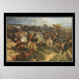 Kampf um Borodino Napoleon Vintage Poster