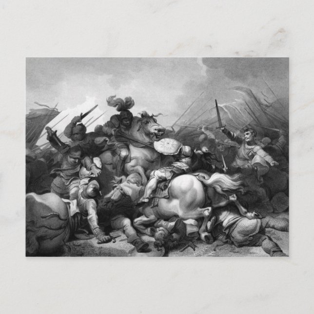 Kampf um Bosworth Field Postkarte (Vorderseite)