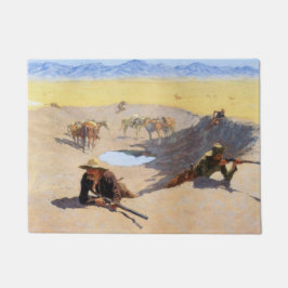 Kampf um das Wasserloch (von Frederic Remington) Fußmatte