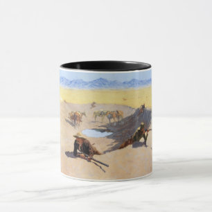 Kampf um das Wasserloch (von Frederic Remington) Tasse