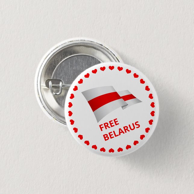 Kampf um die Freiheit in Belarus. Button (Vorne & Hinten)