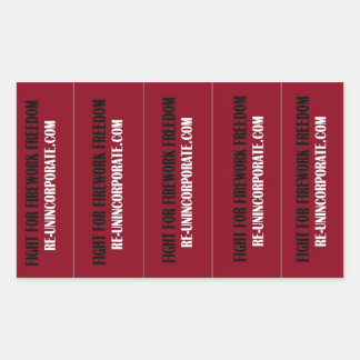 Kampf um Feuerwerksfreiheit! Rechteckiger Aufkleber