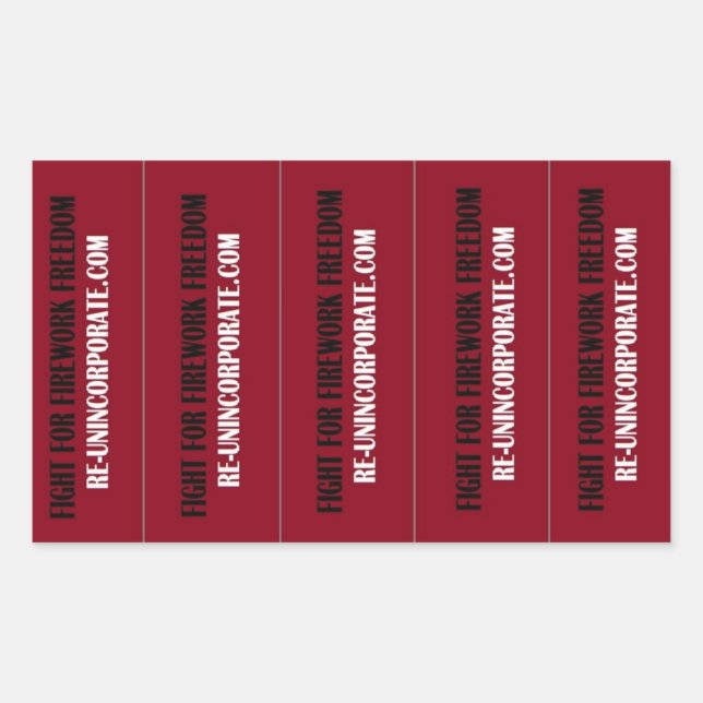 Kampf um Feuerwerksfreiheit! Rechteckiger Aufkleber (Vorderseite)