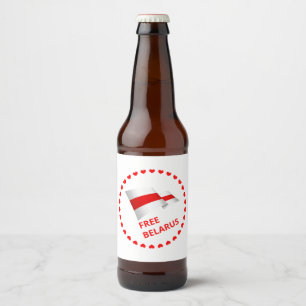 Kampf um Freiheit in Belarus. Bierflaschenetikett