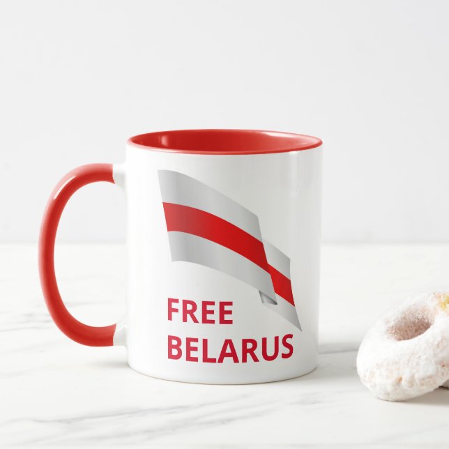 Kampf um Freiheit in Belarus. Tasse (Mit Donut)