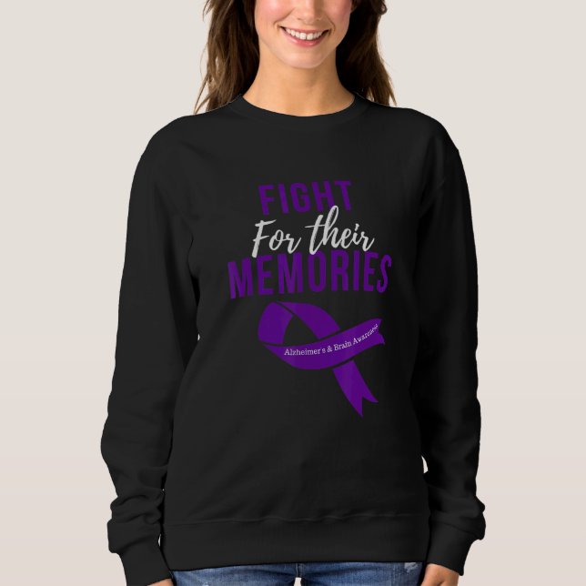 Kampf um ihre Erinnerungen Alzheimer Brain Awarene Sweatshirt (Vorderseite)
