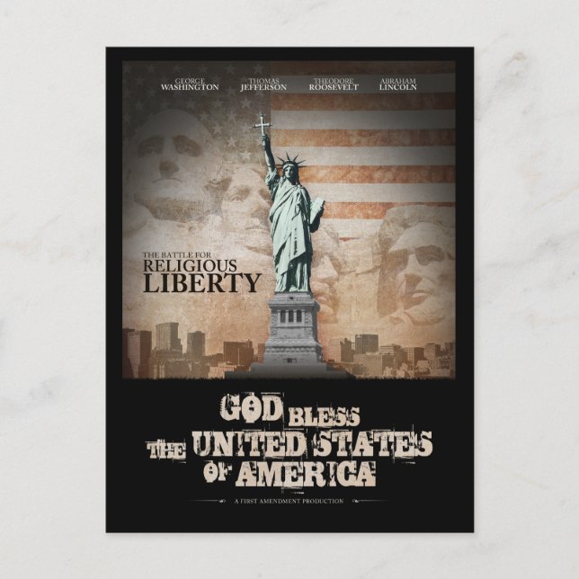 Kampf um religiöse Freiheit Postkarte (Vorderseite)