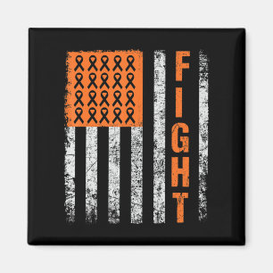 Kampf.Unterstützung für Leukämie Awareness orange Magnet