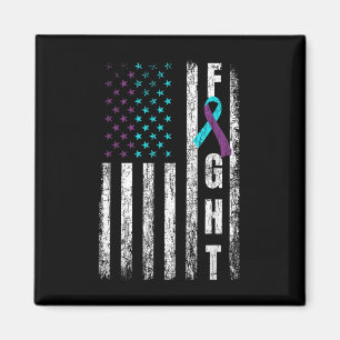 Kampf Usa-Flagge Glücklich Selbstmordprävention-Be Magnet