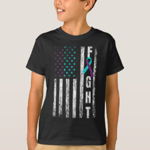 Kampf Usa-Flagge Glücklich Selbstmordprävention-Be T-Shirt