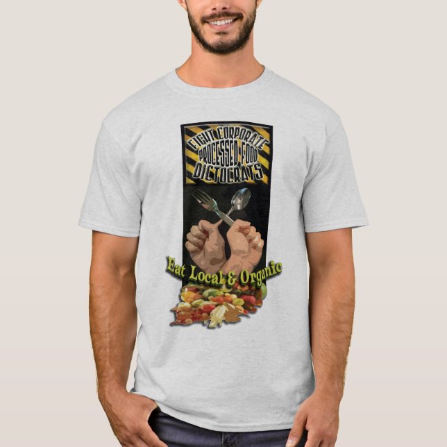Kampf-verarbeitete Unternehmensnahrung Dictocrats; T-Shirt (Vorderseite)
