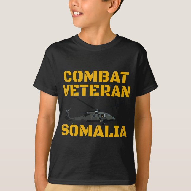 Kampf Veteran Mogadischu Somalia Operation Restore T-Shirt (Vorderseite)