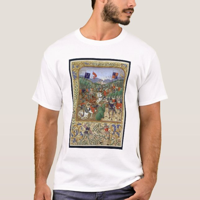 Kampf von Agincourt, am 25. Oktober 1415 (w/c auf T-Shirt (Vorderseite)