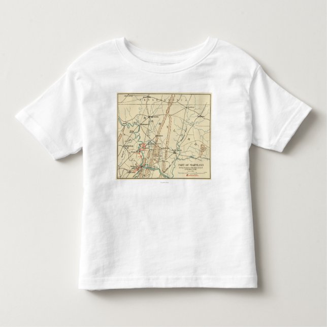 Kampf von Antietam - ziviler Kriegs-panoramische Kleinkind T-shirt (Vorderseite)