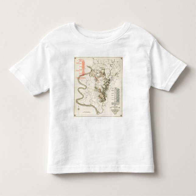 Kampf von Antietam - ziviler Kriegs-panoramische Kleinkind T-shirt (Vorderseite)