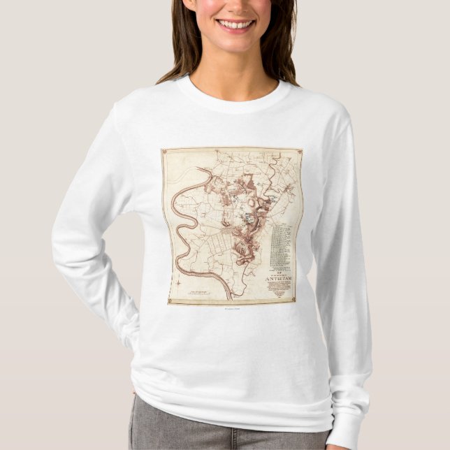 Kampf von Antietam - ziviler Kriegs-panoramische T-Shirt (Vorderseite)