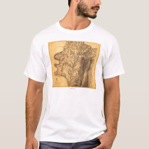 Kampf von Antietam - ziviler Kriegs-panoramische T-Shirt