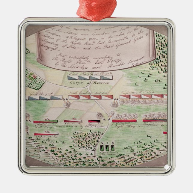 Kampf von Camden, 1780 Silbernes Ornament (Vorne)