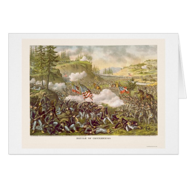 Kampf von Chickamauga durch Kurz und Allison 1863 (Vorderseite (Horizontal))