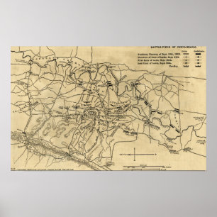 Kampf von Chickamauga - ziviler Poster