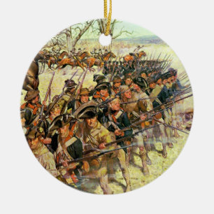 Kampf von Guilford Gericht durch Charles McBarron Keramik Ornament