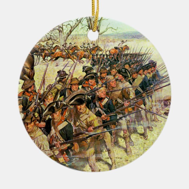 Kampf von Guilford Gericht durch Charles McBarron Keramik Ornament (Vorne)