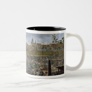 Kampf von Leipzig, am 19. Oktober 1813 Zweifarbige Tasse