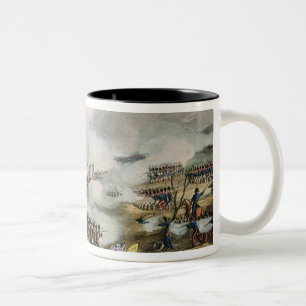 Kampf von Nivelle, graviert von Thomas Zweifarbige Tasse