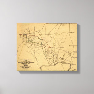 Kampf von Shiloh - ziviler Kriegs-panoramische Leinwanddruck