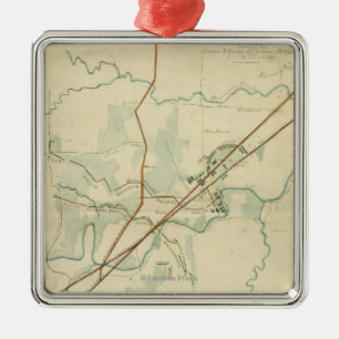 Kampf von Stein-Fluss- ziviler Krieg panoramisch Silbernes Ornament