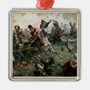 Kampf von Waterloo 1898 am 18. Juni 1815 (Farbe L Ornament Aus Metall