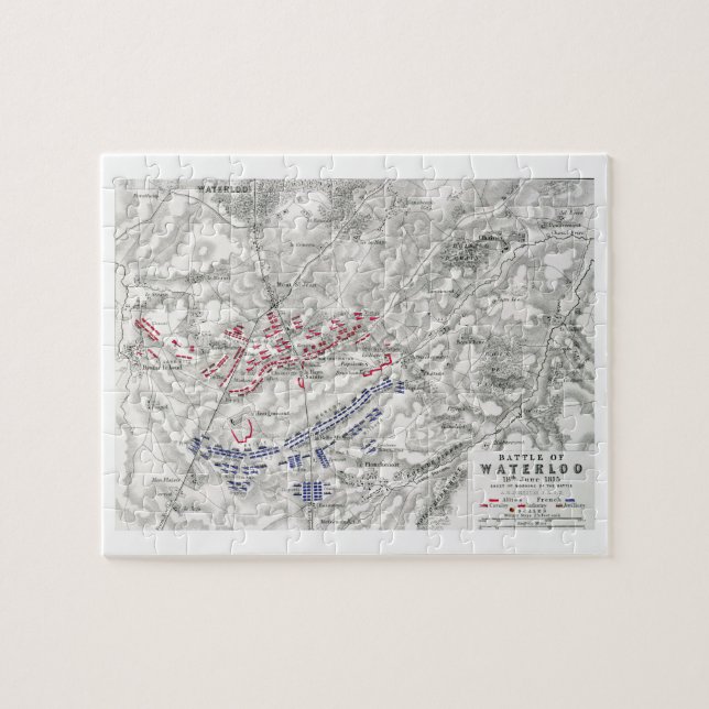 Kampf von Waterloo am 18. Juni 1815 Blatt 1. Puzzle (Horizontal)