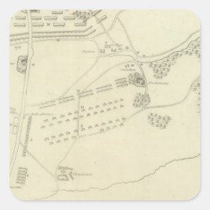 Kampf von Waterloo in Belgien Quadratischer Aufkleber