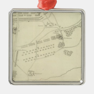 Kampf von Waterloo in Belgien Silbernes Ornament