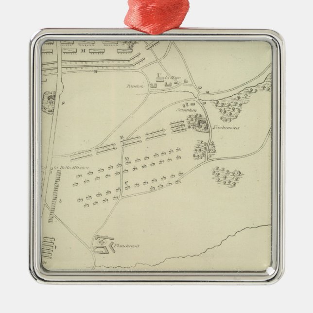 Kampf von Waterloo in Belgien Silbernes Ornament (Vorne)