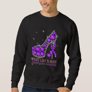 Kampf wie ein Boss-Fibromyalgie-Bewusstsein Sweatshirt