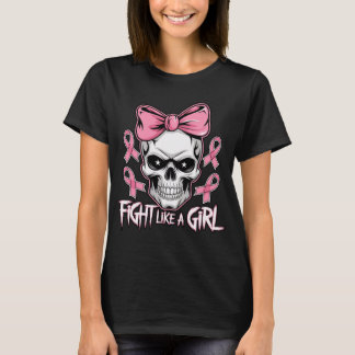 Kampf wie ein Brustkrebs-Bewusstsein eines Mädchen T-Shirt
