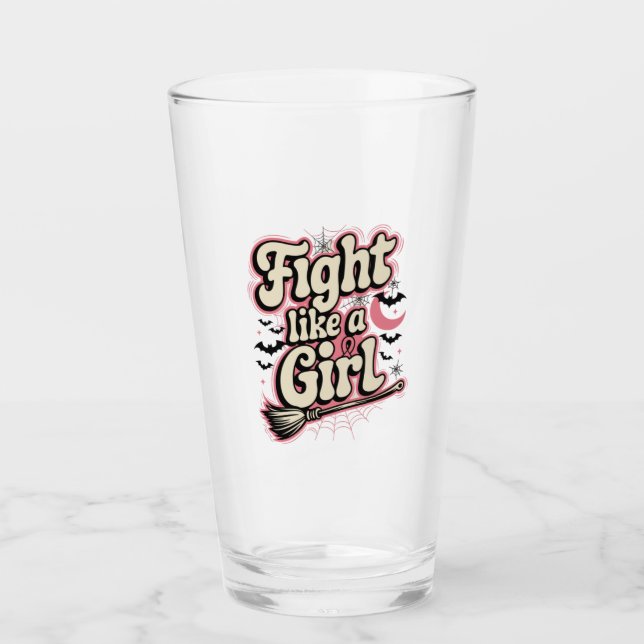Kampf wie ein Mädchen - Sippe mit Stärke Glas (Vorderseite)