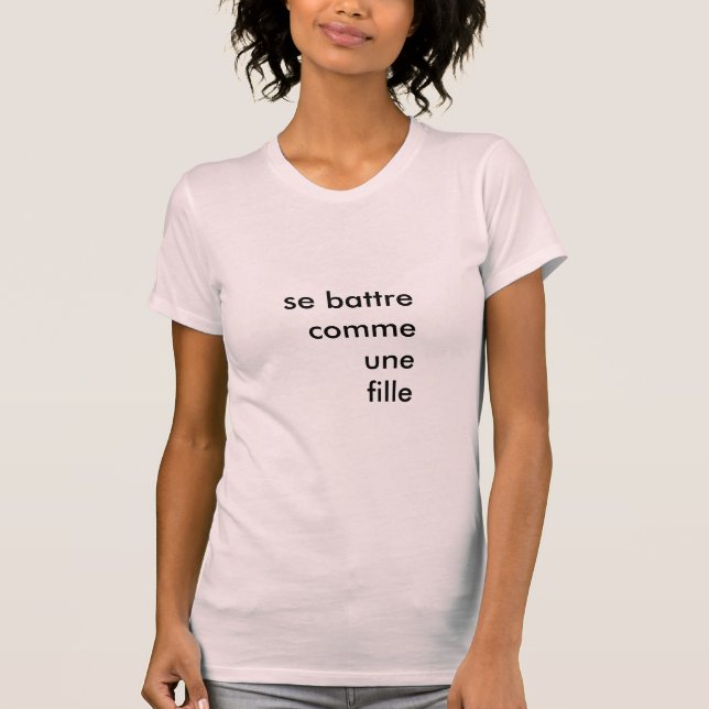 Kampf wie ein Mädchen T-Shirt (Vorderseite)