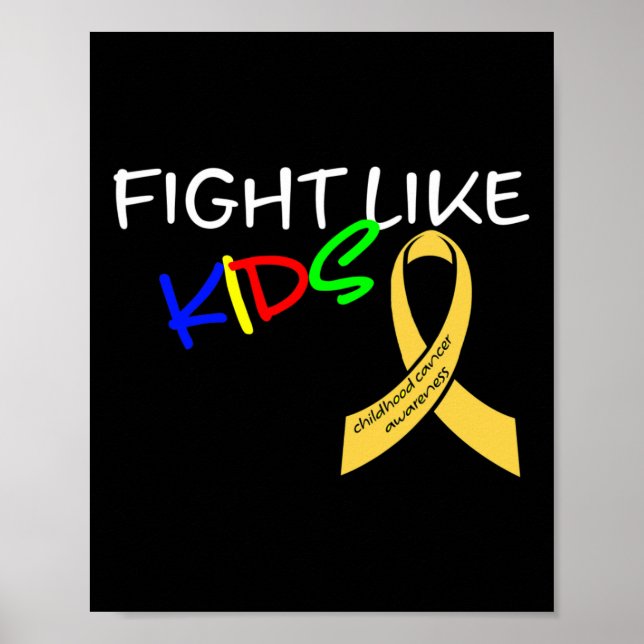 Kampf wie Kinder Kinder Krebs Bewusstsein Monat G Poster (Vorne)
