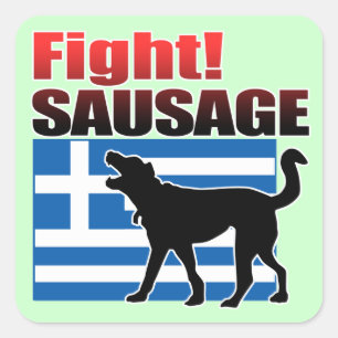 Kampf! WURST Quadratischer Aufkleber