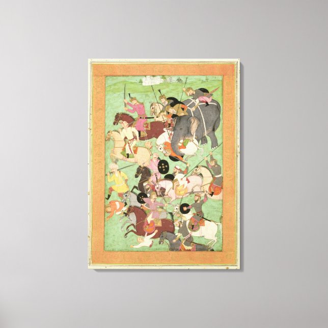 Kampf zwischen den Kräften des Iran und Turan, ill Leinwanddruck (Vorderseite)