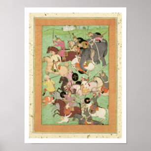 Kampf zwischen den Kräften des Iran und Turan, ill Poster