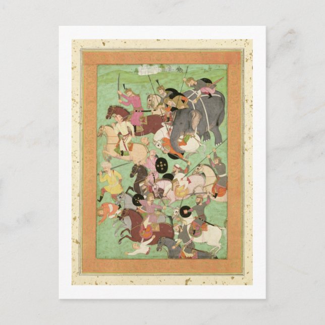 Kampf zwischen den Kräften des Iran und Turan, ill Postkarte (Vorderseite)