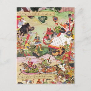 Kampf zwischen den Kräften Persiens und Turans Postkarte