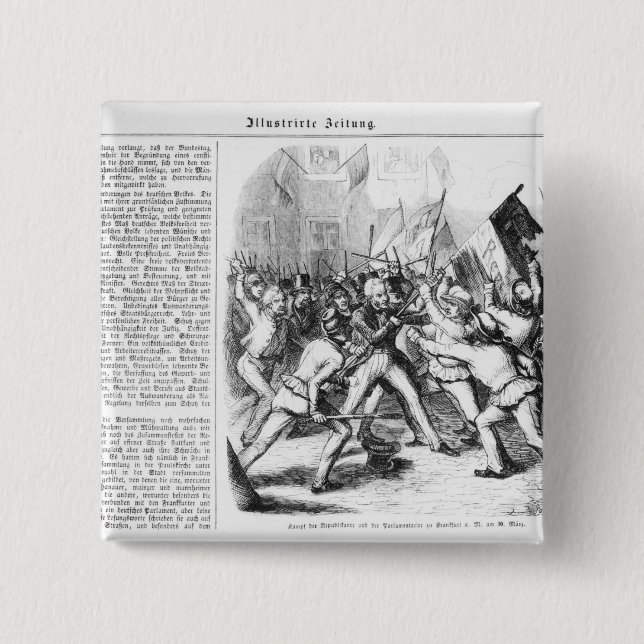 Kampf zwischen den Republikanern u. dem Parlament Button (Vorderseite)