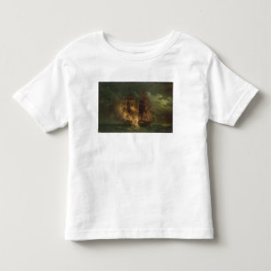 Kampf zwischen der französischen Fregatte Kleinkind T-shirt